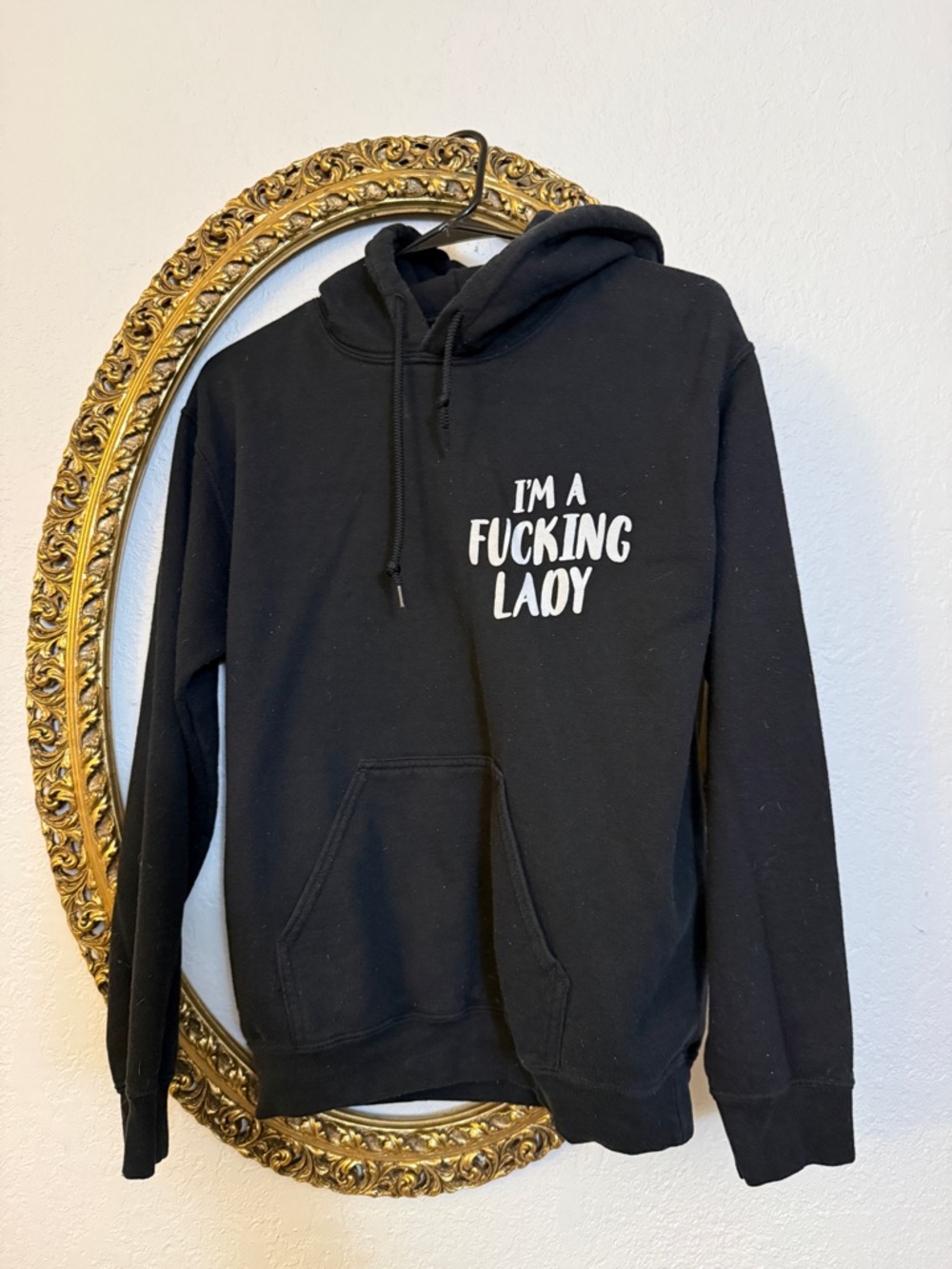 Black Graphic Pullover Hoodie - Bold Statement